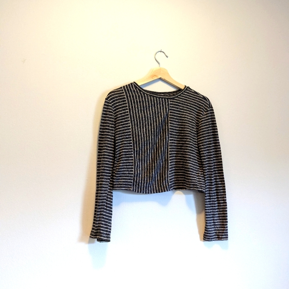 Topshop striped crop-top, size 4